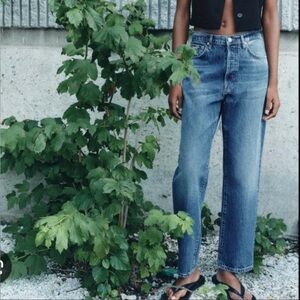 ZARA Women's Relaxed Fit - Straight Leg - Mid Waist Zara Jeans